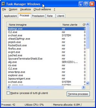Ri-abilitare il Task Manager in Windows XP  