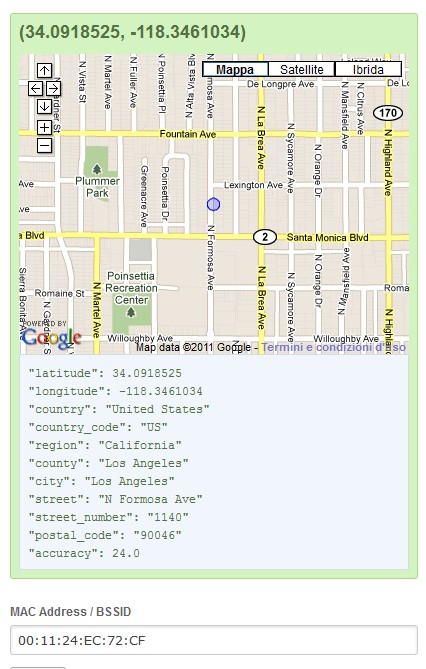 Mappatura dei MAC address con Google  
