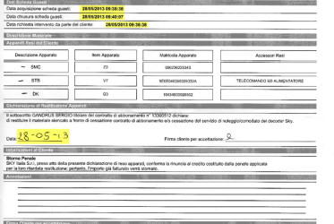 Vicenda SKY: l'agenzia di recupero crediti  