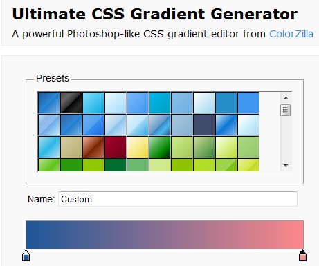 Generatore di gradienti CSS  