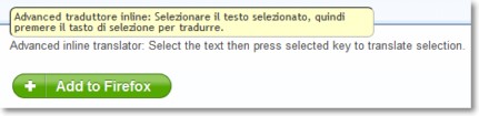 Estensione Firefox per tradurre al volo del testo 