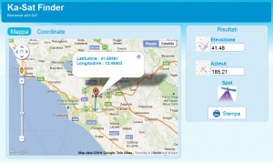 Tooway 2: trovare elevazione ed azimut esatti per installazione parabola verso satellite KA-SAT  