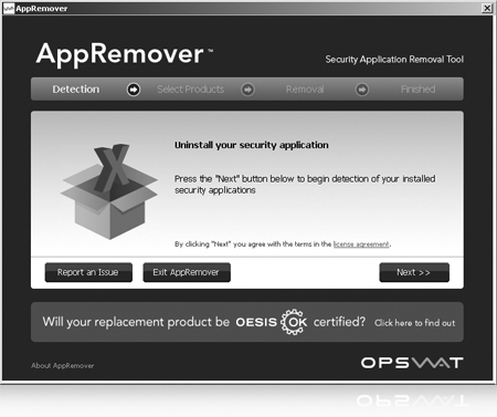 Rimuovere l'antivirus o l'antispyware  