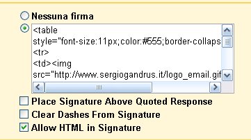 Aggiungere firma in HTML alla posta Gmail  