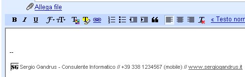 Aggiungere firma in HTML alla posta Gmail  