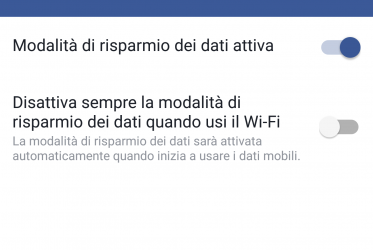 Facebook: modalità risparmio energia  