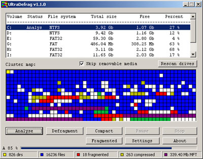 Software: computer più veloci con UltraDefrag 1.2.0  