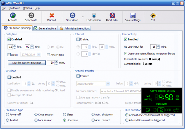 Spegnere automaticamente il pc al termine del download  