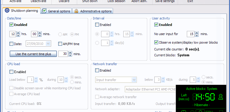 Spegnere automaticamente il pc al termine del download  