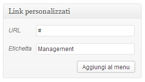 WordPress: creare un pulsante nel menù non attivo, solo per accedere a sottopagine  